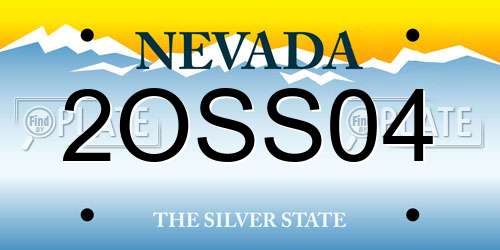 2OSS04 Nevada License Plate