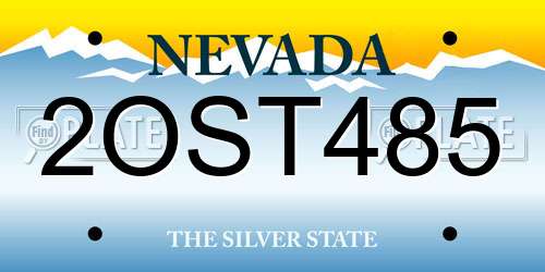 2OST485 Nevada License Plate