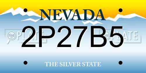2P27B5 Nevada License Plate