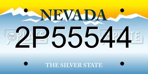 2P55544 Nevada License Plate