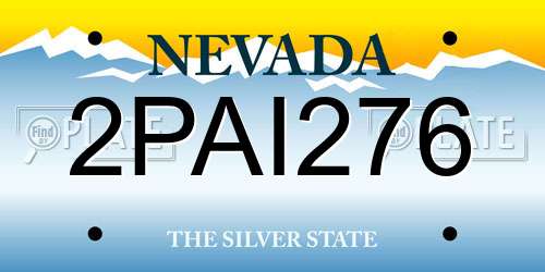 2PAI276 Nevada License Plate