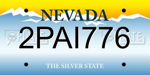 2PAI776 Nevada License Plate