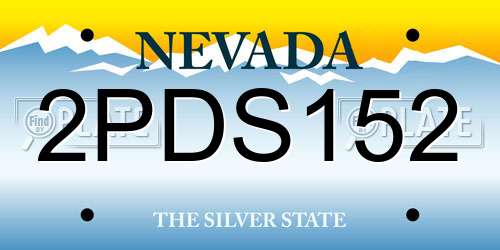 2PDS152 Nevada License Plate