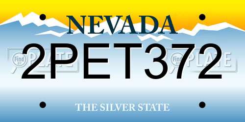 2PET372 Nevada License Plate