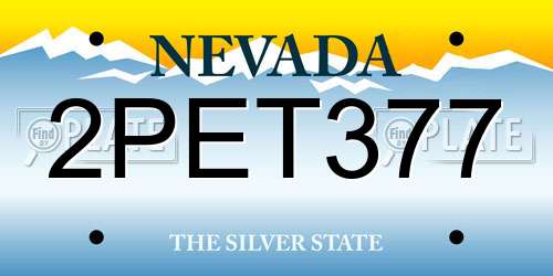 2PET377 Nevada License Plate