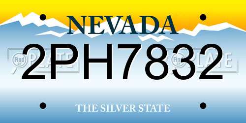 2PH7832 Nevada License Plate