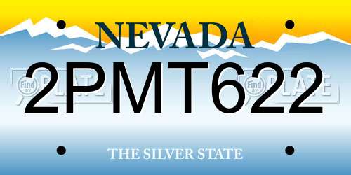 2PMT622 Nevada License Plate