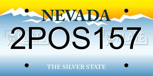 2POS157 Nevada License Plate