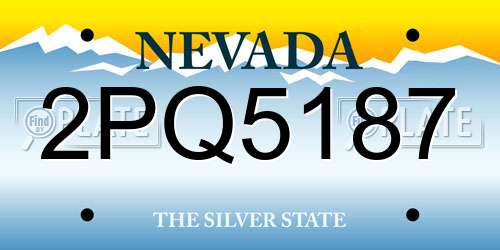 2PQ5187 Nevada License Plate