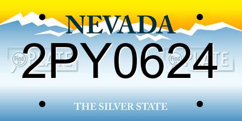 2PY0624 Nevada License Plate