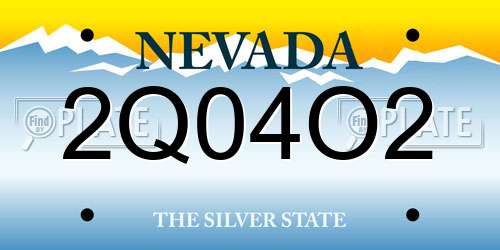 2Q04O2 Nevada License Plate