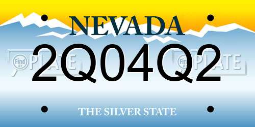 2Q04Q2 Nevada License Plate