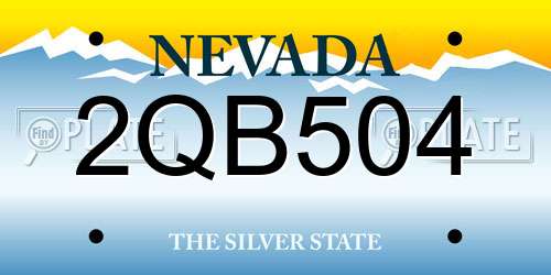 2QB504 Nevada License Plate