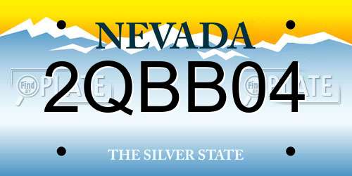 2QBB04 Nevada License Plate
