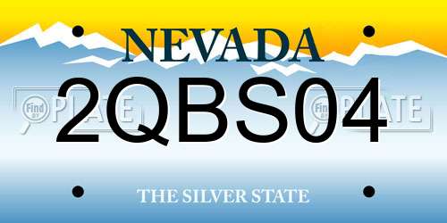 2QBS04 Nevada License Plate