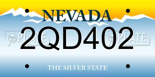 2QD402 Nevada License Plate