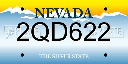 2QD622 Nevada License Plate