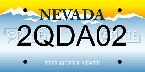 2QDA02 Nevada License Plate