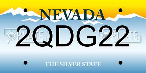 2QDG22 Nevada License Plate