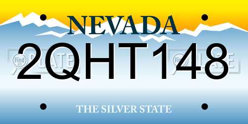 2QHT148 Nevada License Plate