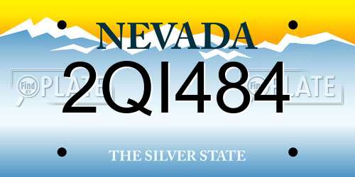 2QI484 Nevada License Plate
