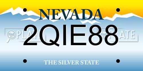 2QIE88 Nevada License Plate