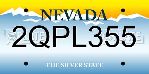 2QPL355 Nevada License Plate