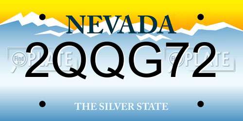 2QQG72 Nevada License Plate