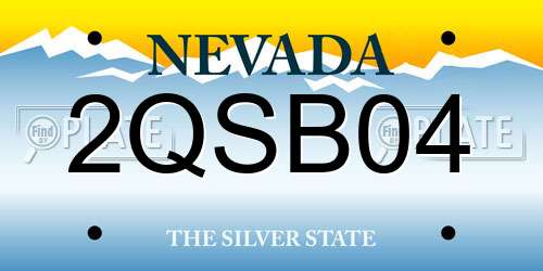 2QSB04 Nevada License Plate