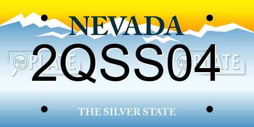 2QSS04 Nevada License Plate