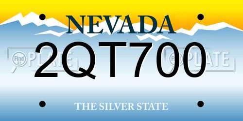2QT700 Nevada License Plate