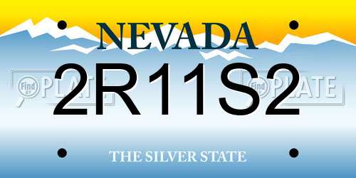 2R11S2 Nevada License Plate