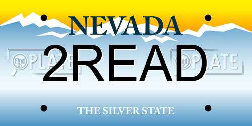 2READ Nevada License Plate