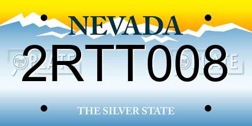 2RTT008 Nevada License Plate