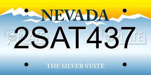 2SAT437 Nevada License Plate