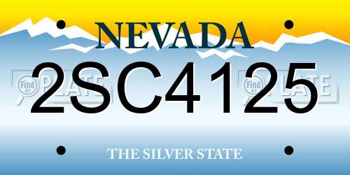 2SC4125 Nevada License Plate