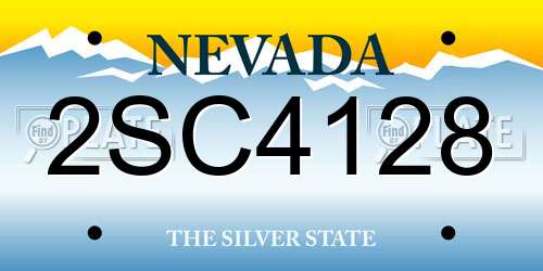 2SC4128 Nevada License Plate