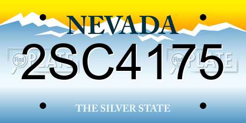 2SC4175 Nevada License Plate