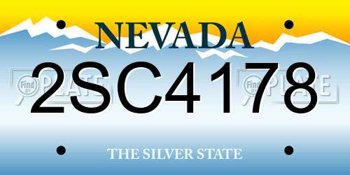 2SC4178 Nevada License Plate