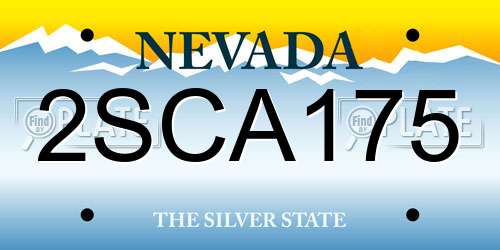 2SCA175 Nevada License Plate