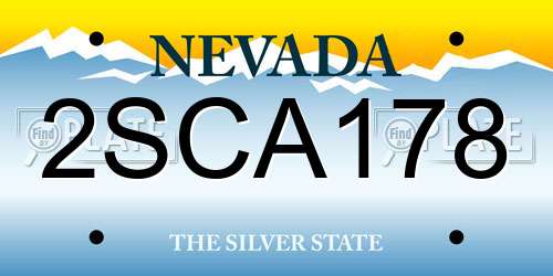 2SCA178 Nevada License Plate
