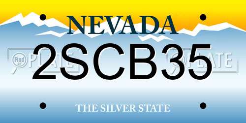 2SCB35 Nevada License Plate