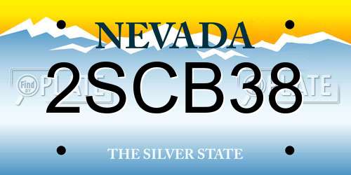 2SCB38 Nevada License Plate