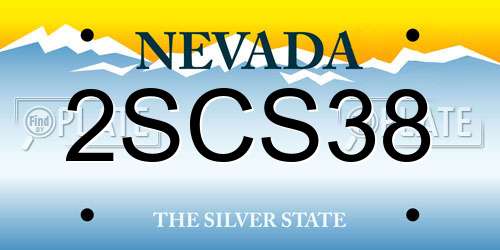 2SCS38 Nevada License Plate