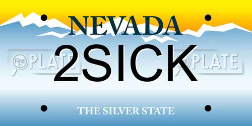 2SICK Nevada License Plate