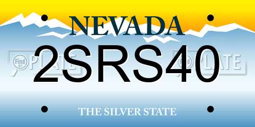 2SRS40 Nevada License Plate