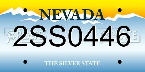 2SS0446 Nevada License Plate