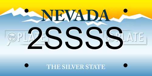 2SSSS Nevada License Plate