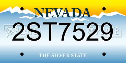 2ST7529 Nevada License Plate