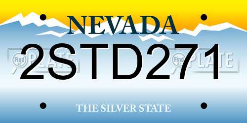 2STD271 Nevada License Plate